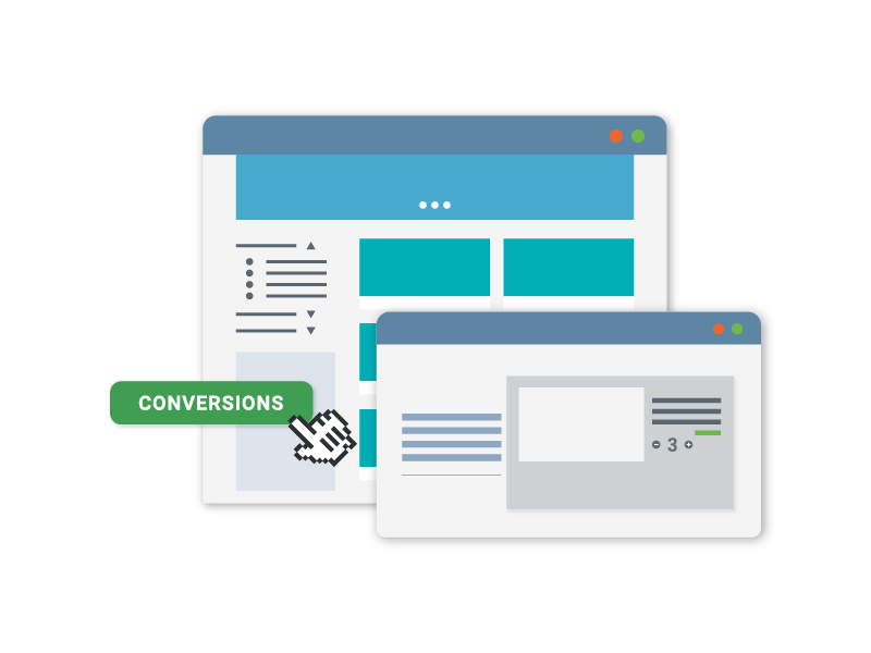 Commerce content with conversions.